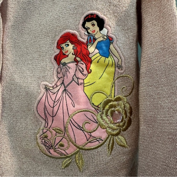Disney Princess pink glitter sweater -size girls 5/6 - Picture 3 of 7